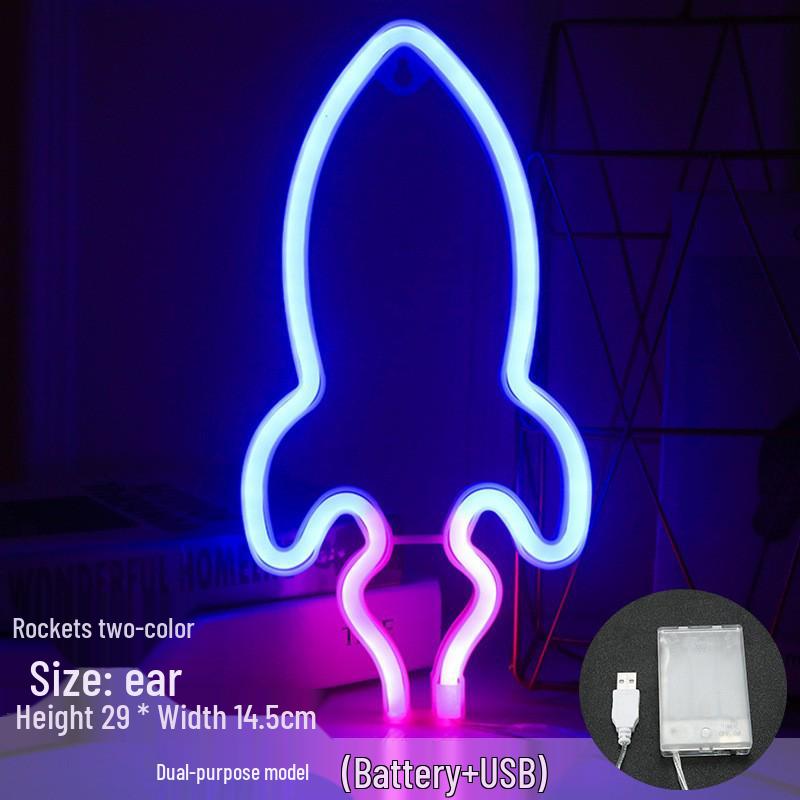 LED Neon Butterfly & Planet Wall Light - Decorative E-sports, Bar, and Photo Prop Night Light