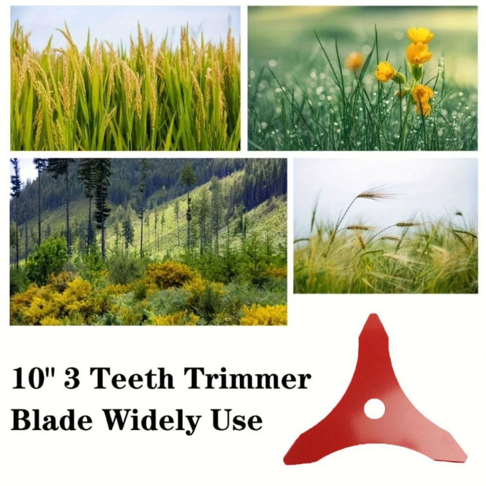 3 Tooth Design Brush Cutter Manganese Steel Cutting Plate Grass Cutter Straight Shaft Lawn Mower Cutter Garden Tools