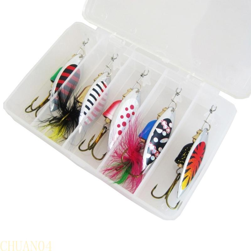 A1A2 5Pcs Fishing Spoons Lures Sequins Baits Casting Fish Lures Baits Fishing Lures