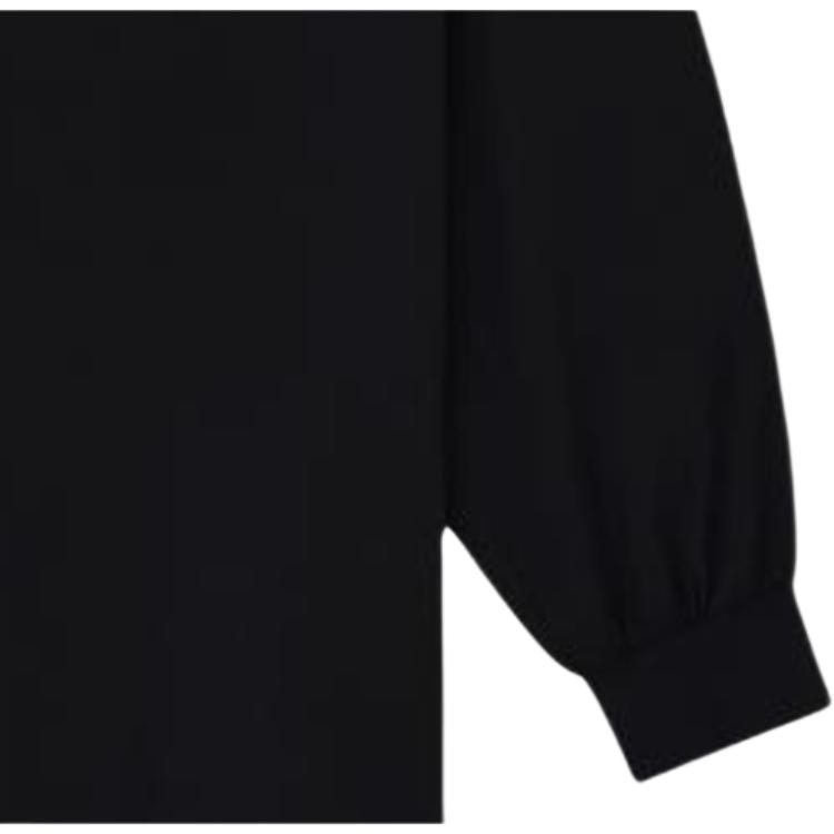WE11DONE Ss24 Rhinestone Dot Logo Oversized Long Sleeve T-Shirt Unisex Tops Black WD-TT0-24-811-U-BK