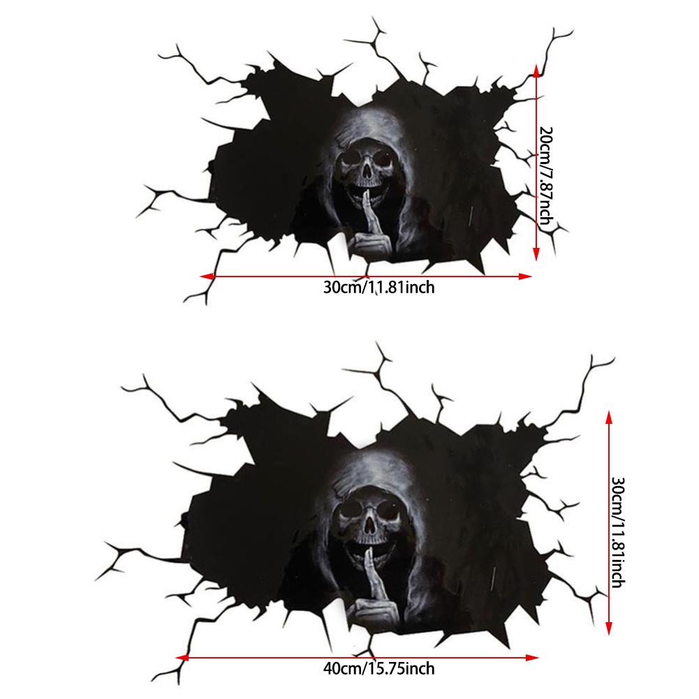 Car Halloween Skull Sticker Waterproof Decal Sticker Scratch Masking Stickers DIY Sticker Car Window Decals Vinyl Decoration