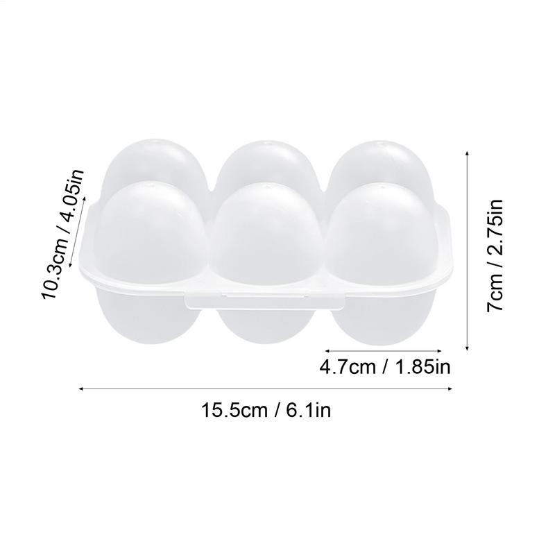 Eggs Holder 6 Eggs Storage Container with Fixed Handle Plastic Eggs Storage Box Outdoor Camping Eggs Carriers