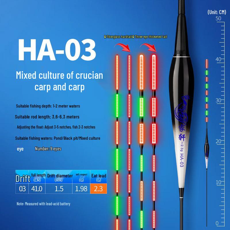 High-Sensitivity Three-Eye Color-Changing Fishing Float - Bright Bite Indicator for Carp.