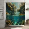 Underwater World Custom Printed Shower Curtain Set for Bathroom Decorations