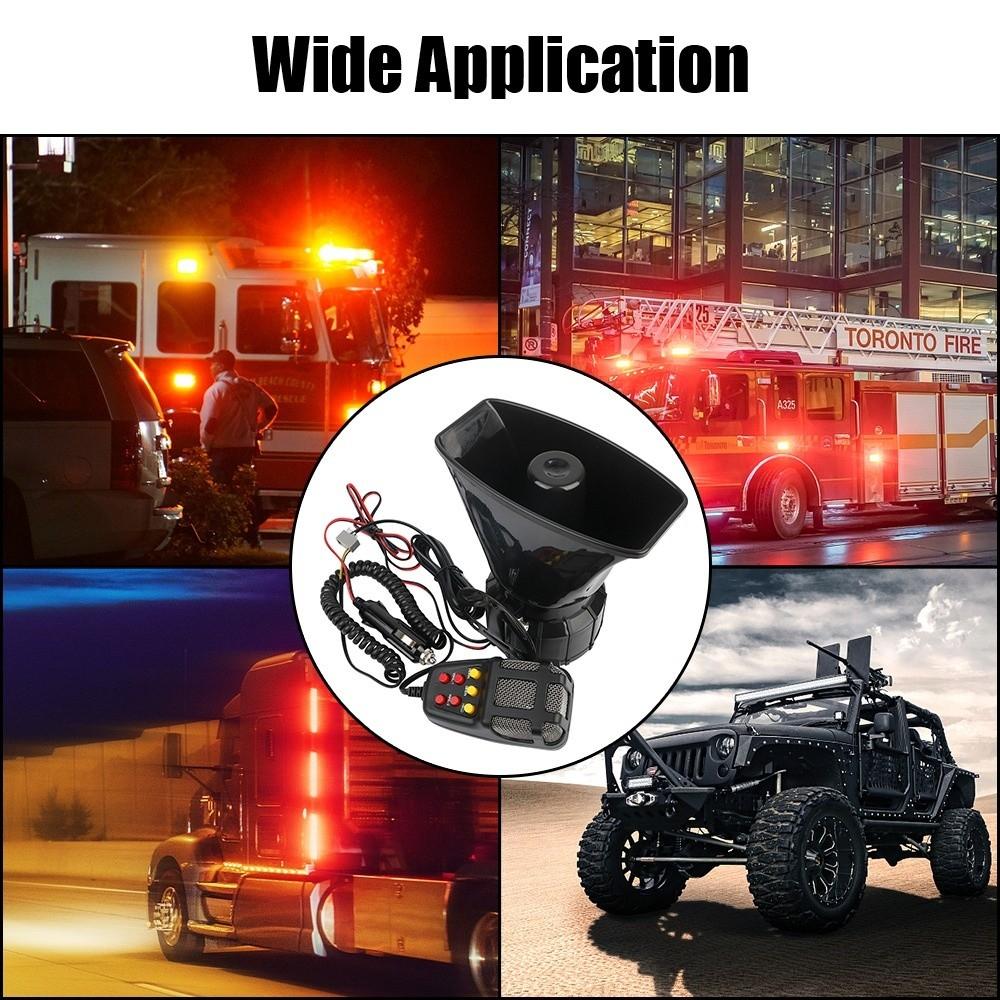 12V 7 Sound Talking Siren Air Horn Car Warning Alarm Auto Accessories Car Speaker Horn  Universal