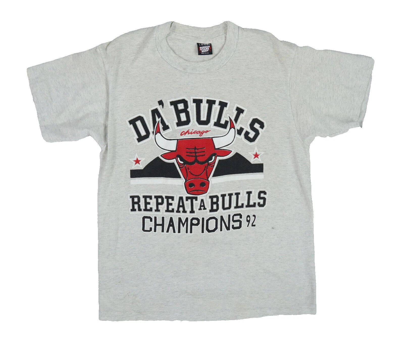Vintage 1992 USA Large 50/50 NBA DA’BULLS Chicago Bulls Champions Tee T Shirt S