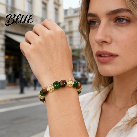 Eco-friendly Bracelet Sustainable Natural Faux Crystal Stretchy New Mom Gift