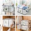 Large Capacity Quilt Clothes Moving Packing Bag Bedroom Closet Storage Bins with Clear Window Foldable Bedding Toys Organization