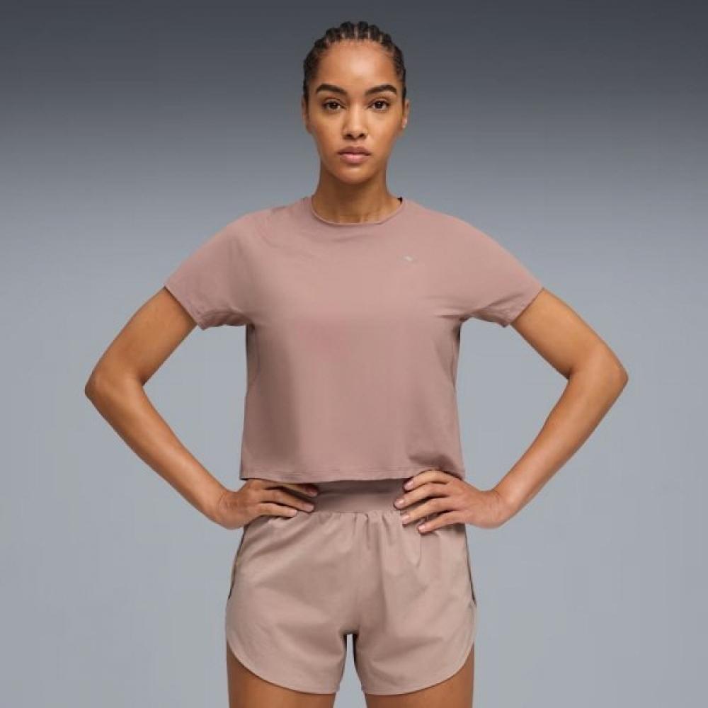 Puma Women S Running ShorT Sleeve T ShirT Run Coolcell Tee 88 Sandstone/L(100)