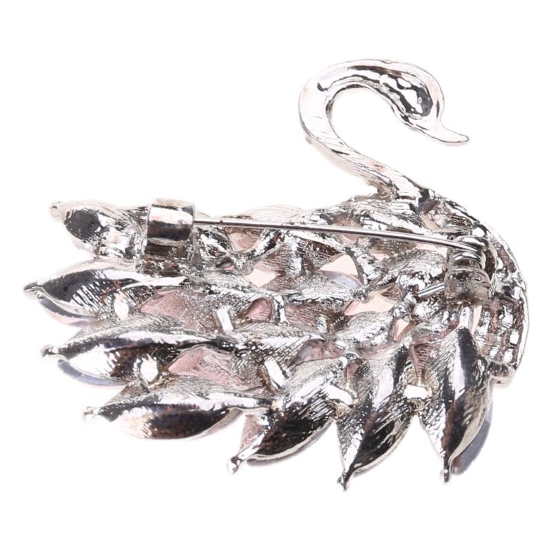 Broche de Cisne Fashionável Broche Resistente ao Desbotamento Confortável de Usar Broche Corsage Material de Liga Joia de Tecido para Meninas