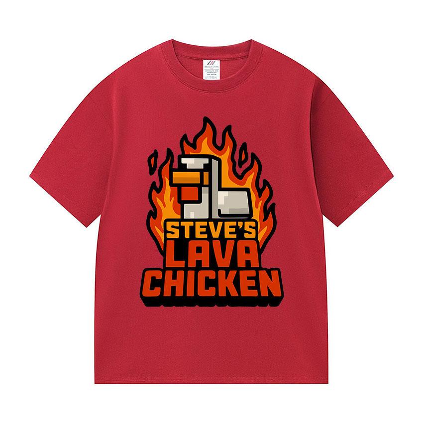 

Steve‘s Lava Chicken Jockey Funny Meme T Shirts Men Women Fashion Humor Cotton T-shirts Vintage Oversized Short Sleeve Tops Tees 3XL
