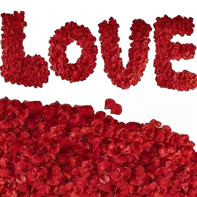 2000 Stück Künstliche Falsche Rosenblätter Rote Blütenblätter für Romantische Hochzeitsfeier Gastgeschenke Dekoration