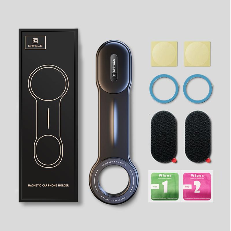 

Магнитный автомобильный держатель для телефона, складное автомобильное крепление для сотового телефона для iPhone 15, 14, Pro, Max, 13, 12, универсальная наклейка на приборную панель чёрный