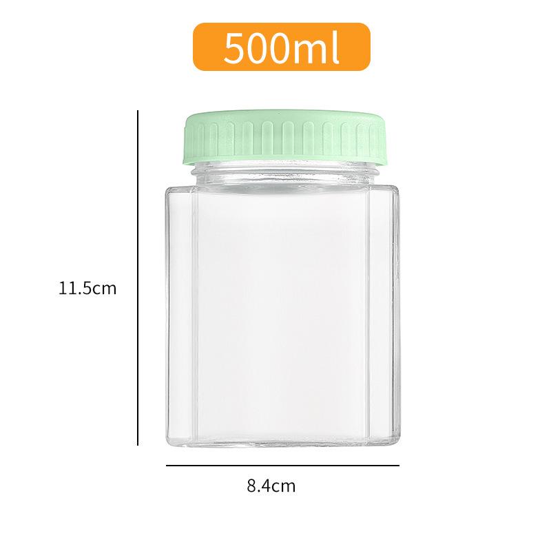 Macaron Series Transparent Sealed Glass Storage Jar for Dried Fruit, Tea, and Candy - Moisture-Proof Kitchen Container