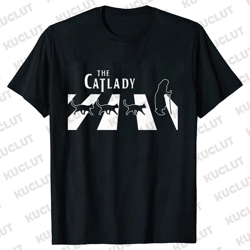 The Cat Lady Graphic T Shirts Unisex Funny for Cat Lovers T Shirt Summer Clothes Shirts Fashion Casual Short Sleeve Tees Shirts