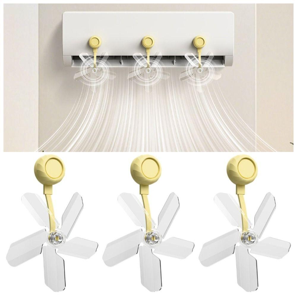 3Pcs Windmill Shaped Conditioning Guide Fan Wall Mounted Air Conditioner Vent Fan  Bedroom