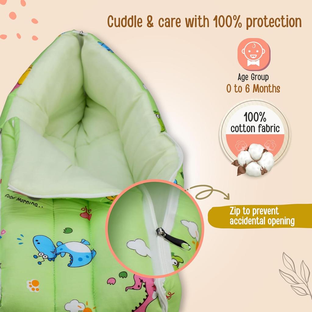 LuvLap 3-in-1 Baby-Schlafsack Tragenest, Tragbares Baumwollbett, Beistellbett für Neugeborene 0-12 Monate