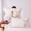 High-Density Cotton Gauze Snap Pillowcase Set - Cartoon Design, Year-Round Use, Non-Slip, Set of 2