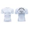 Cross Print Compression Shirt for Men Athletic Quick Dry Short Sleeve Tops Baselayer Christian Gym Workout Running T-shirts Tees