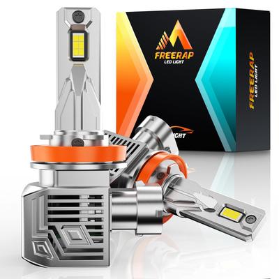 H11 LED Headlight, Hi/Lo, Compatible with Vehicle Inspection, Halogen Size, 60W X 2, 6500K,