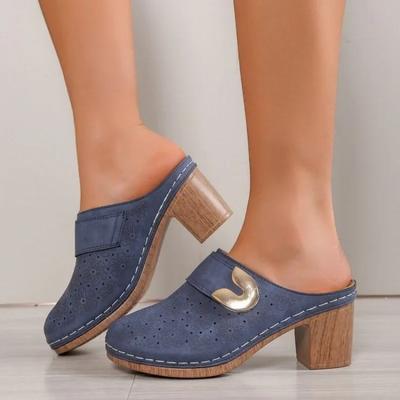 2024 Shoes Female Closed Toe Women's Slippers Outdoor Office & Career Slippers Women Rome Chunky Heels Large Size Modern Sandals