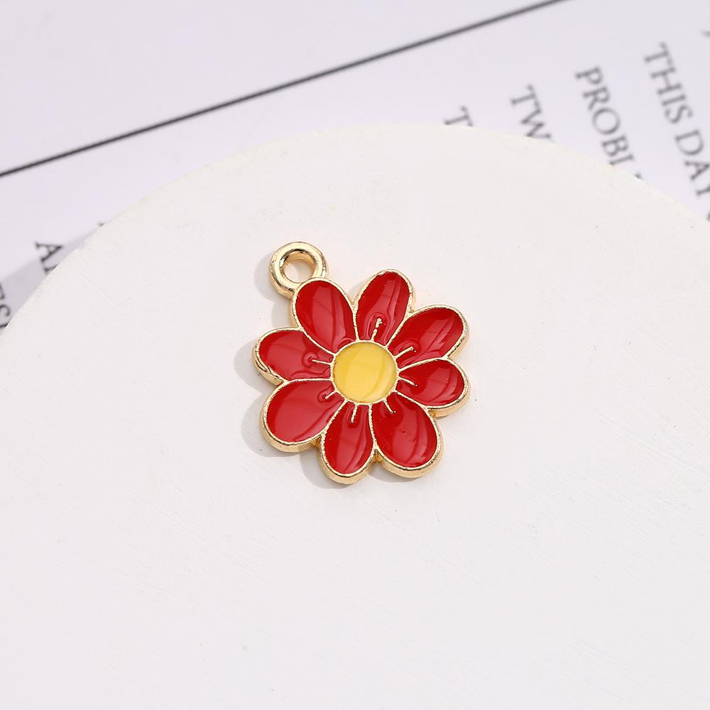 Barevná kapka Slunečnice Malá sedmikráska Zinková slitina Přívěsek DIY Náramek Přívěsek Náhrdelník Přívěsek Příslušenství