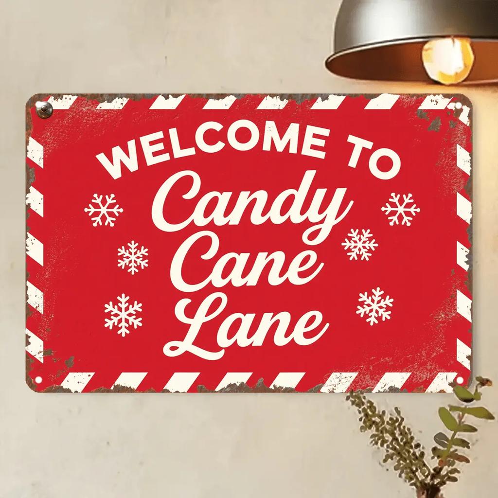 Pcs Vintage Christmas  Metal Tin Signs Retro Iron Wall Art Plaques with Festive Quotes Rustic Decor for Living Room