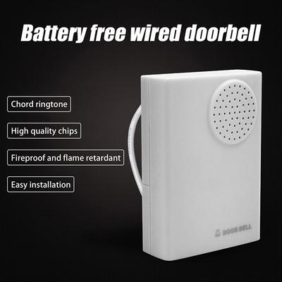 Doorbell Electronic Wire Door Bell Ding-Dong Dry Battery Or Connect To 12V Two Types