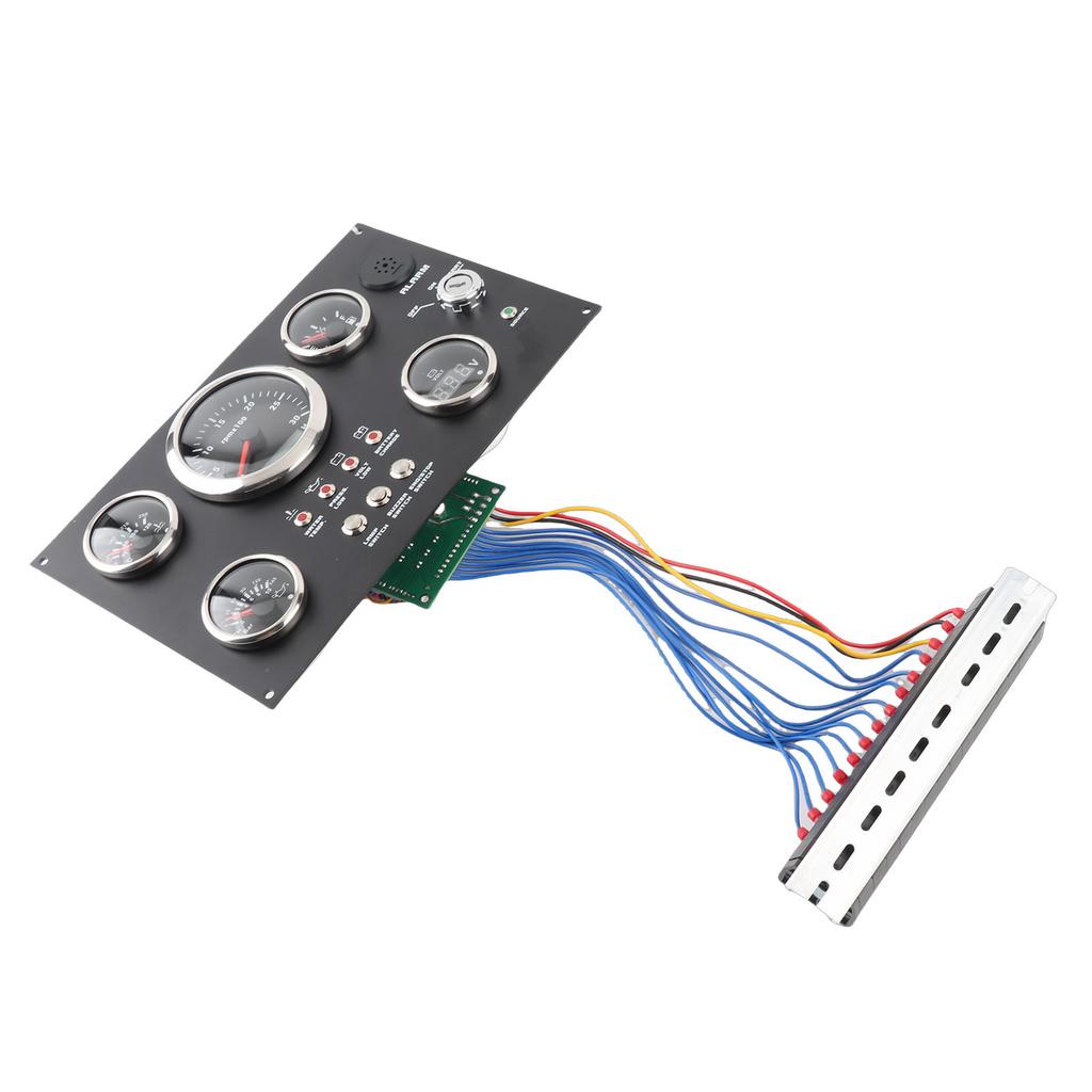 85mm Instrument Panel Gauge Set 24V 0 to 3000RPM Water Temperature Oil   Oil Pressure with Key for Boat Yacht