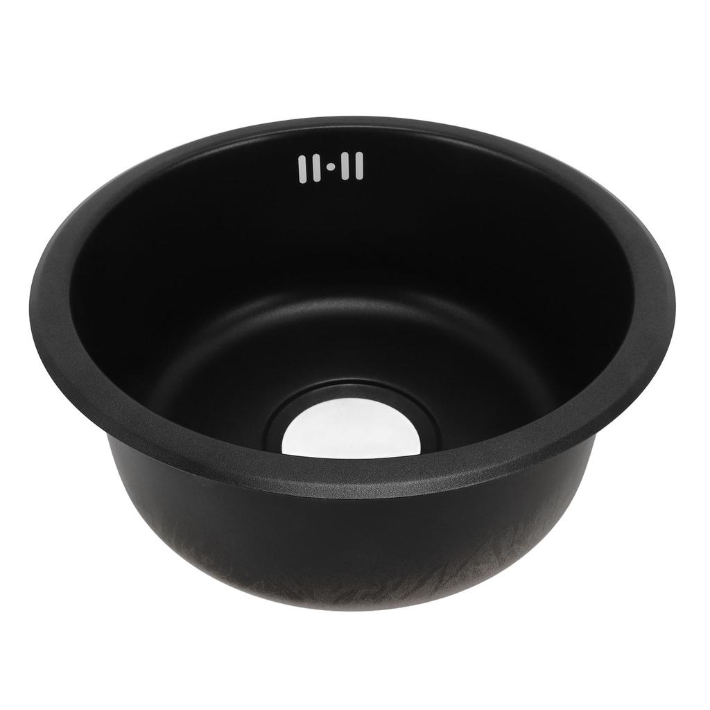 310 X 140mm RV Sink 304 Stainless Steel Versatile Round Kitchen Bathroom Wash Basin Sink with 92mm Outlet for Boat