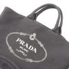 Used PRADA CANAPA Canapa Tote Bag Canvas Black Used Women