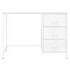 VidaXL Bureau industriel avec tiroirs Blanc 105x52x75 cm Acier