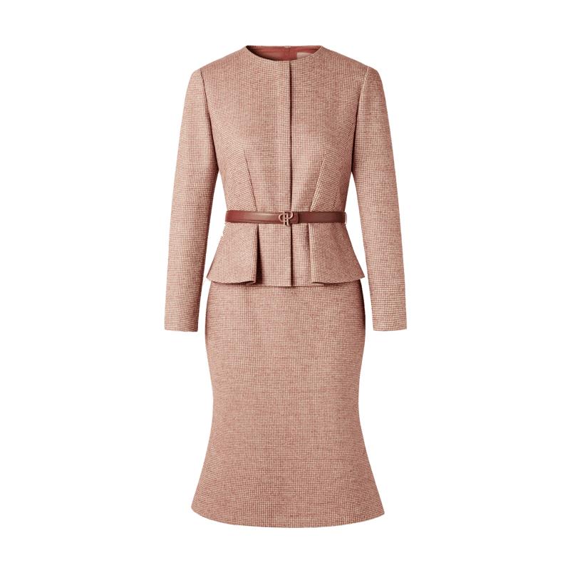 

PORTS Women s Elegant Plaid Knit Midi Dress XS