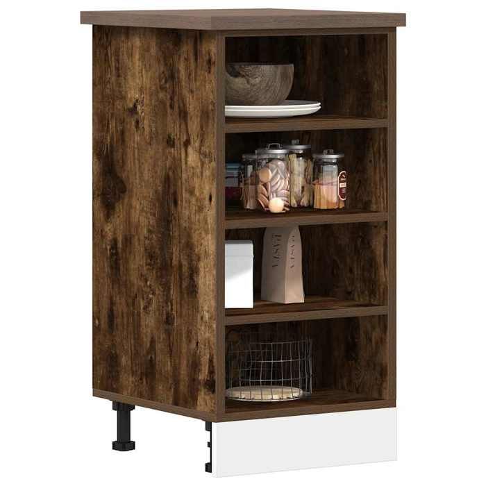 VidaXL Meuble bas "Riga" Chêne fumé 40 x 44,5 x 81,5 cm Bois d'ingénierie 854206