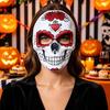 Horror-Motto-Party Maske Tag der Toten Totenkopfmaske, Halloween Zucker Vollgesichts-Leichte EVA-Kostüm-Requisite Maskenball-Accessoire für Cosplay,