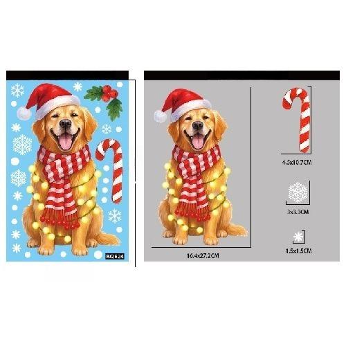 New Christmas Party Decoration Creative Bells, Reindeer, Santa Claus, Electrostatic Stickers, Snowflakes, Snowmen, Glass Stickers