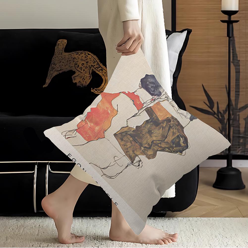

Egon Schiele Cushion Cover Pillow Cover Decor Pillowcase Printed Cushion Case For Couch 16x16Inch