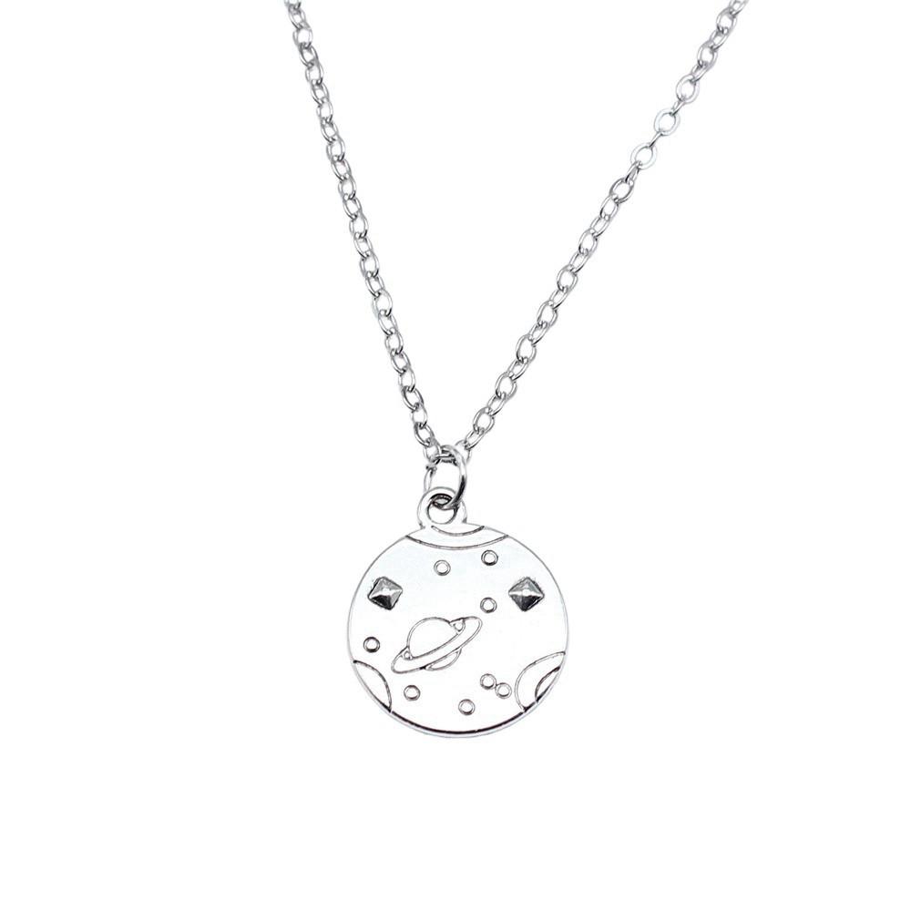 Halskette am Hals 43cm Kette Raumfahrt Reise Kinderschmuck Materialien QN066