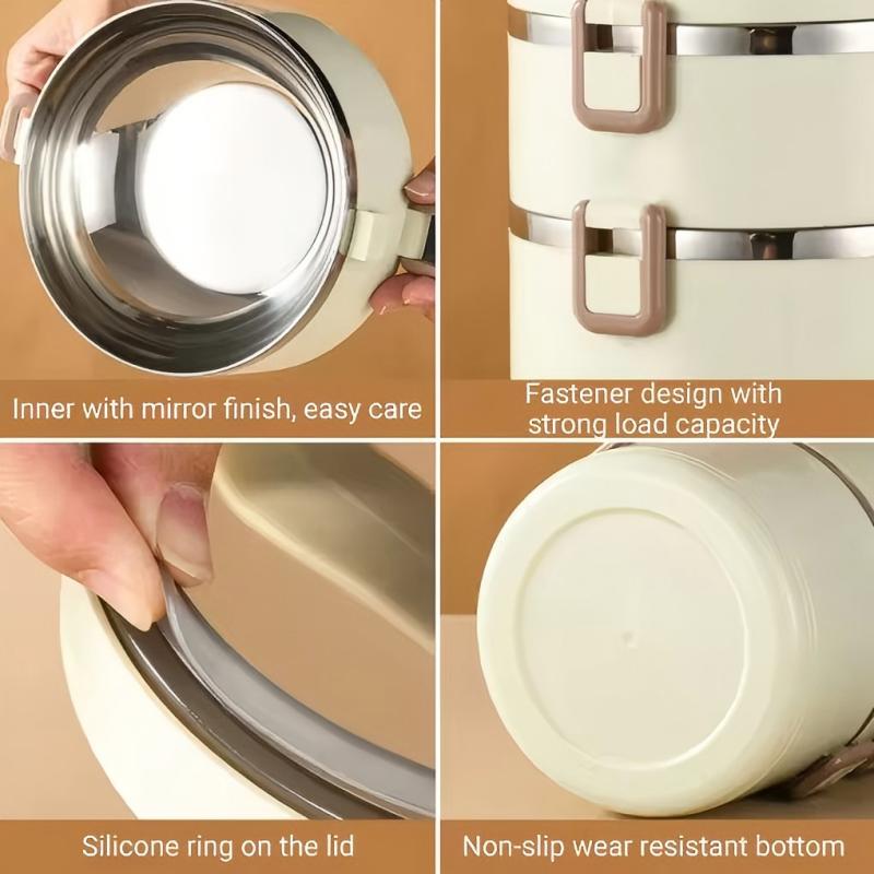 Stainless Steel Insulated Lunchbox Multi-Layer Bento Box Leakproof Lunchbox Insulated Lunch Container