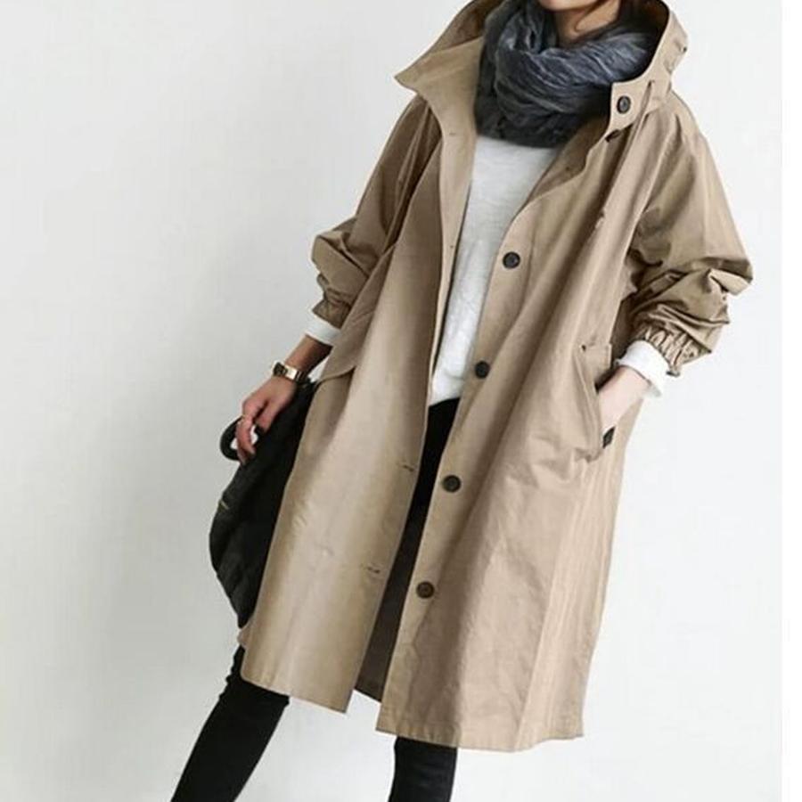 Autumn Casual Style Windbreaker for Women, Long Length, Petite Fit, New Style, Temperament Waistcoat, 8 Colors, 8 Sizes, Long Sleeve Jacket