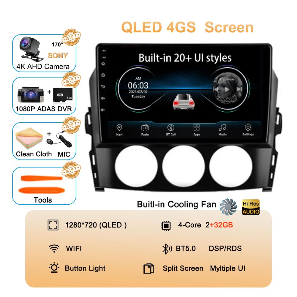 For Mazda MX-5 MX5 III 3 NC Miata 2008-2015 Android 14 Carplay Auto Car Radio Multimedia Video Player GPS Stereo 2din Head Unit