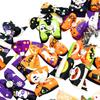 50Pcs Halloween Small Dogs Hair Bows Puppy Hair Bow Ties with Pumpkin Skull Bat Ghost Rhinestone for Doggie Cat Kitten Rabbit Medium Pet Hair Flowers