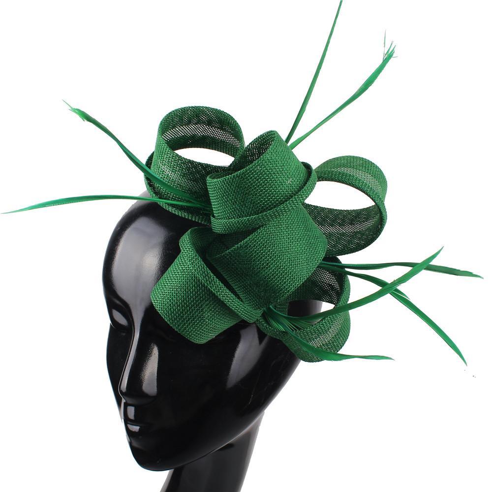 Wassermelonenrot Exquisites Schleifen-Stirnband Imitation Hanfgarn Kopfbedeckung Britische Haaraccessoires Society Ball Empfang