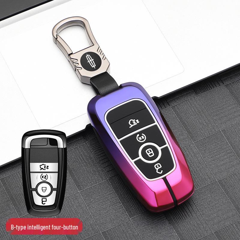 Compatible Metal Key Case for Lincoln Models: Corsair, Aviator, Navigator, MKX, Continental, MKZ, MKC