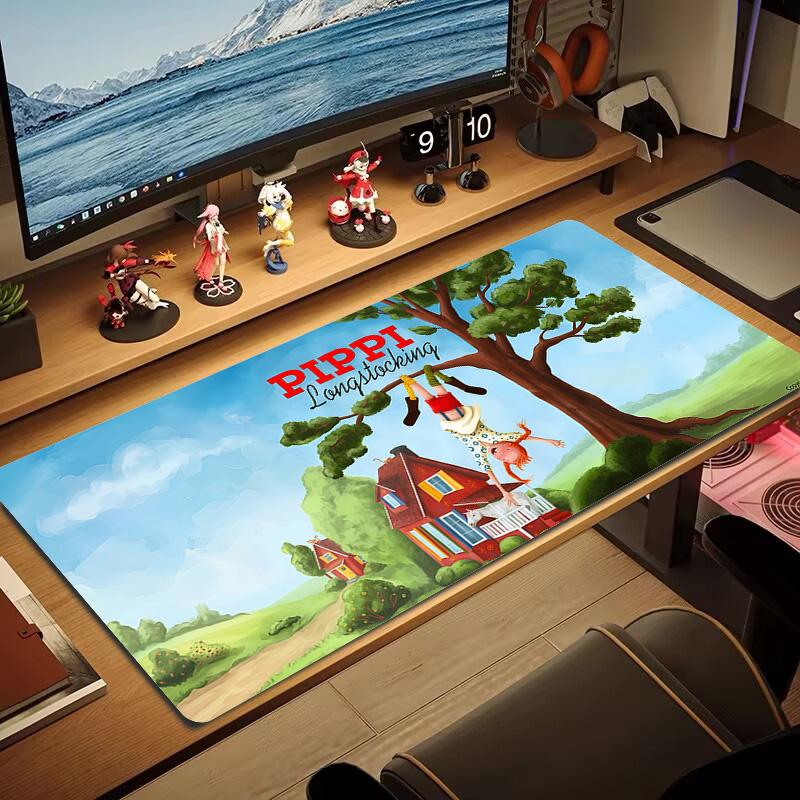 HorseNet Lace Solid Color Mouse Pad Large Gaming Table Cushion Non-slip Laptop Tablet Big Mousepad XXL Mat Mini PC Playmat With Lock edge