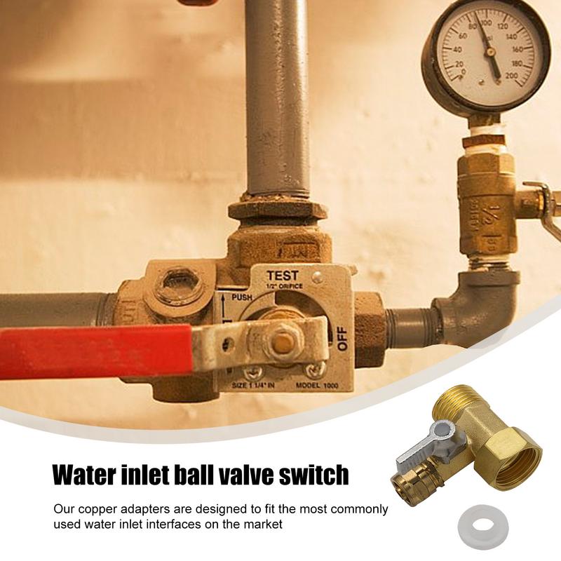 3 Way Ball Valve Leakproof Water Purifier Shut Off Ball Valve Ball Valve Kit Brass Ball Valve Water Supply Lines Shut Off Ball