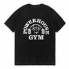 Sommer-Kraftpaket Fitnessstudio T-Shirts Mode Damen T-Shirt Grafikdruck Sportlich Herren T-Shirt Sportlich lässig Rundhalsausschnitt Kurzarm T-Shirts