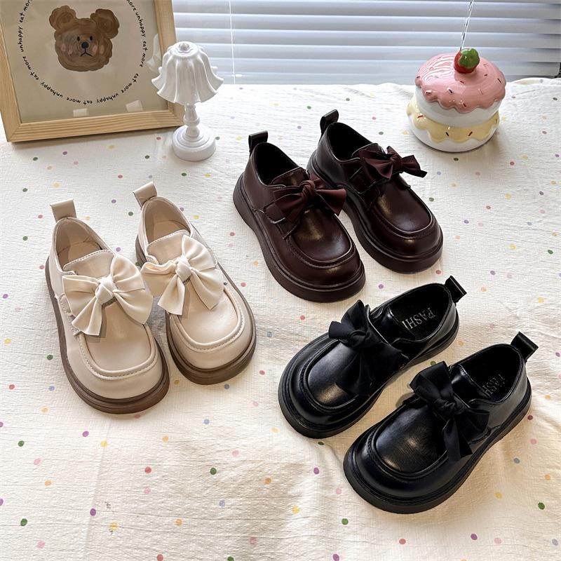 Classmate Children's Princess Shoes Girls' Leather Shoes 2025 New Baby Shoes Autumn Children's Bow Single Shoes