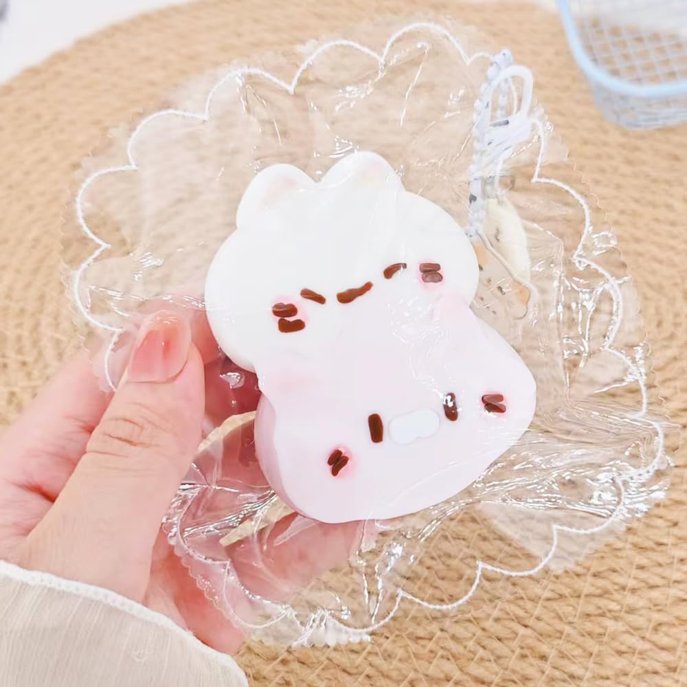 White Cat Squeeze Toy Cute Soft and Stress Squishy and Comforting Item and White [2026 Latest] - Animal, Squishy, Relief, (Pink Cat)