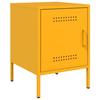 VidaXL Table de chevet jaune moutarde 36x39x50,5 cm acier, armoire, armoire latérale, support de téléphone, table de chevet 842916